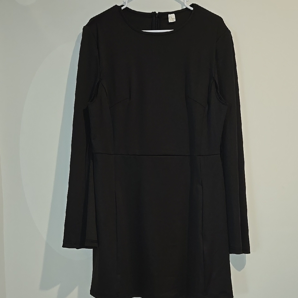 Black Long Sleeve Sheath Dress for Cocktail